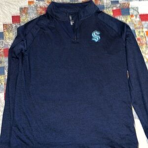 NHL Seattle Kraken long sleeve 1/4 zip pullover shirt large